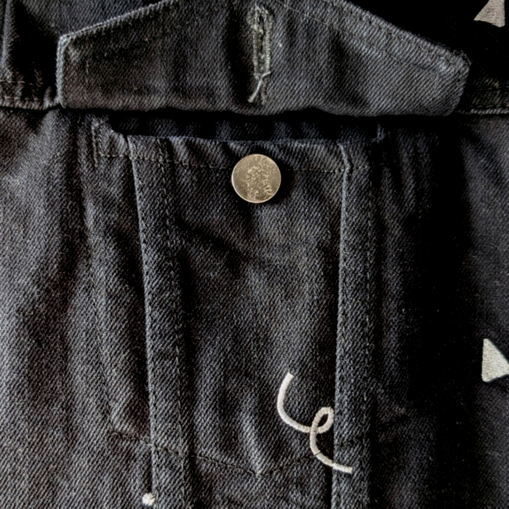 Black Patterned Women's Jacket - Picture 4 of 5